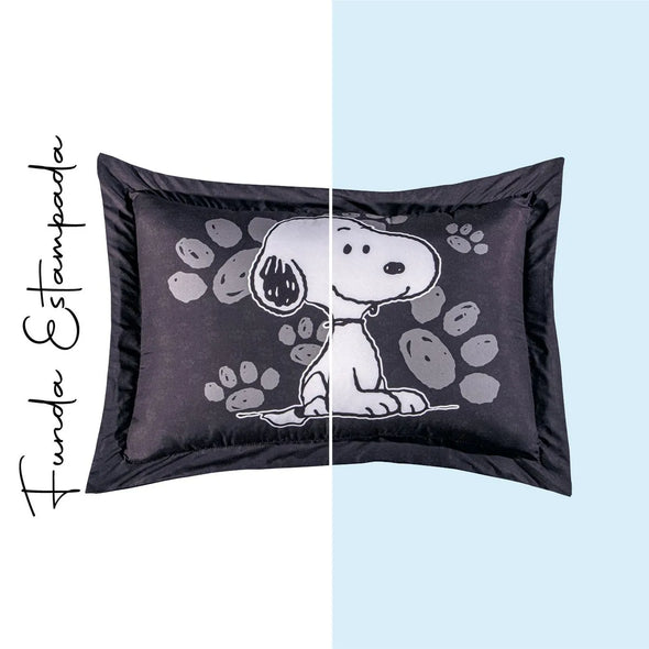 Funda de Almohada Estándar Snoopy Black