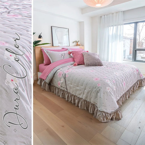 Colcha Neo Cherry con Fundas