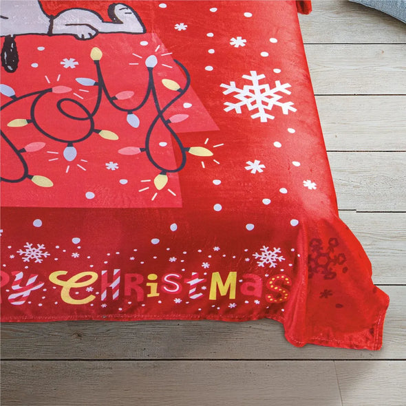 Cobertor ultra suave Snoopy Navidad