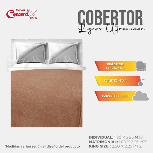 Cobertor Ultra Suave Ligero Caramel