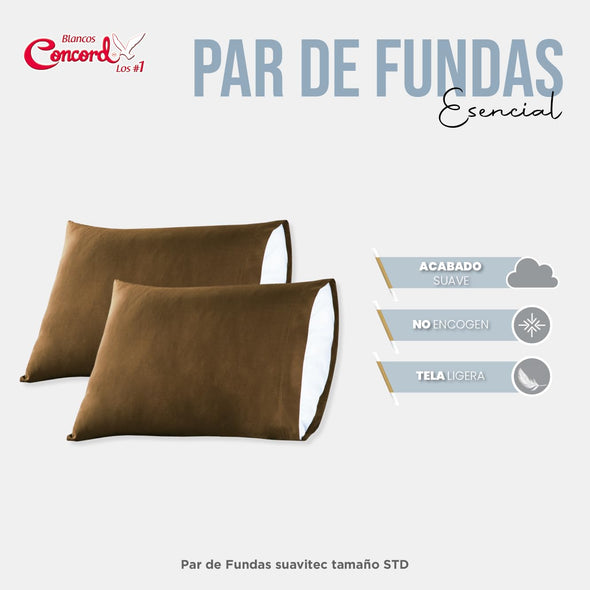 Par De Fundas Esencial Café