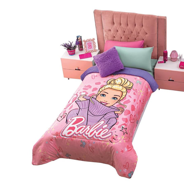 Cobertor Con  Borrega Barbie Fashion