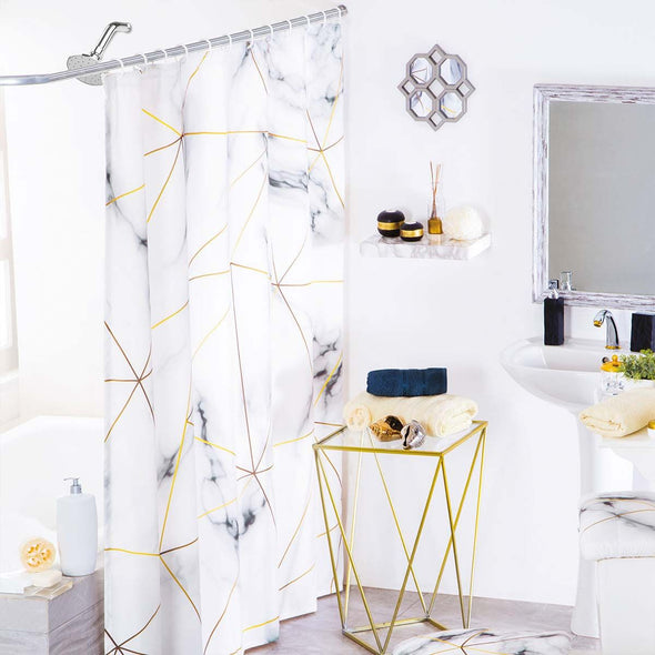 Cortina de Baño Impermeable Marmore