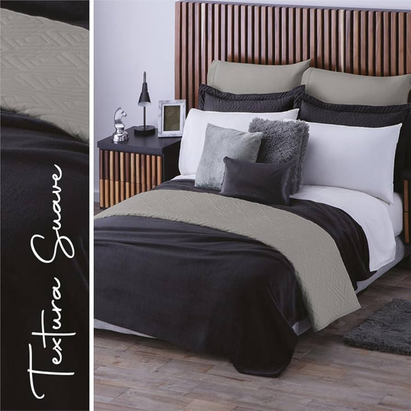 Cobertor Ultra Suave Ligero Negro