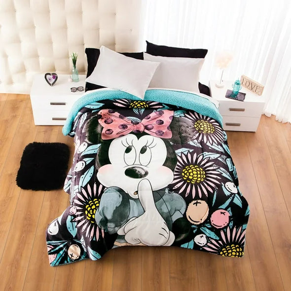 Cobertor Con  Borrega Minnie Poetic