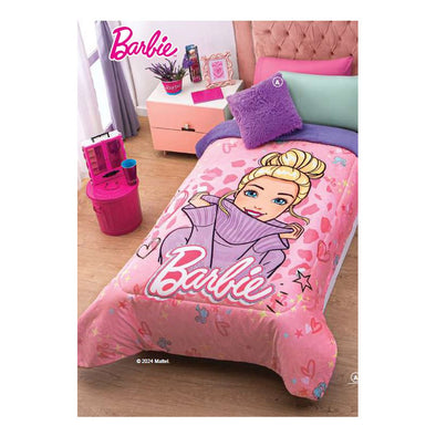 Cobertor Con  Borrega Barbie Fashion