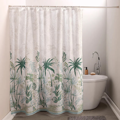 Cortina de Baño Impermeable Zamia