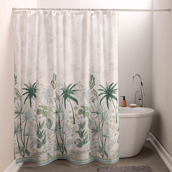 Cortina de Baño Impermeable Zamia