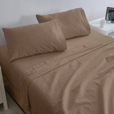Sábanas De Franela Latte