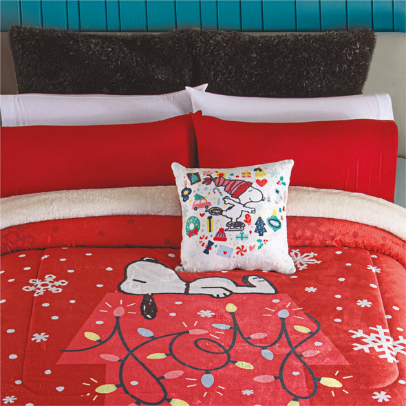 Cobertor ultra suave Snoopy Navidad