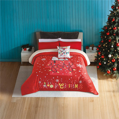 Cobertor ultra suave Snoopy Navidad