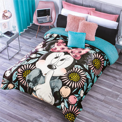 Cobertor Con  Borrega Minnie Poetic