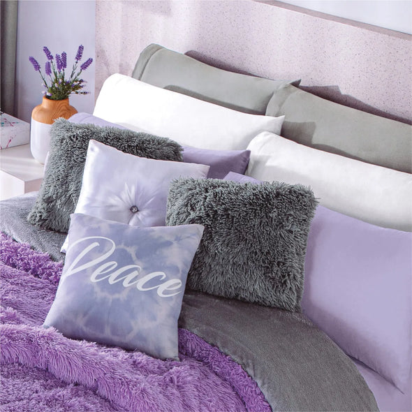 Cobertor Con Borrega Violeta