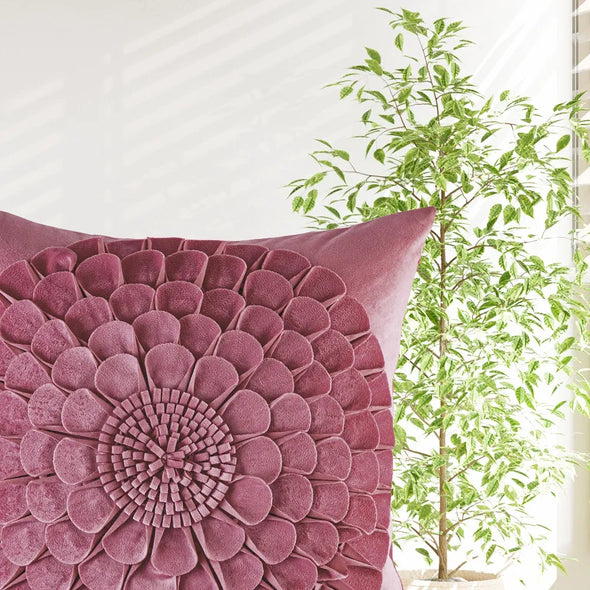 Funda Tufted Crisantemo Berry