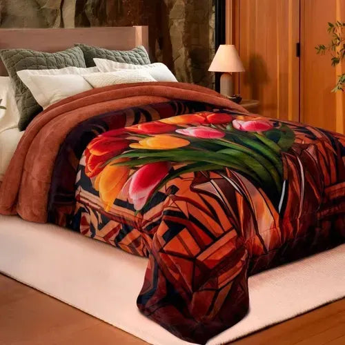 Pack de 2 Cobertores Premium Borrega Matrimonial