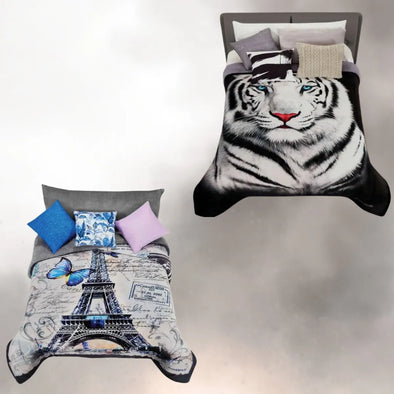 Pack de 2 Cobertores Premium Borrega Matrimonial