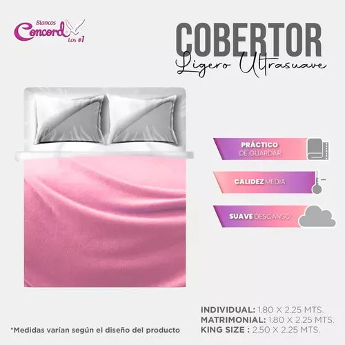 Cobertor Ultra Suave Ligero Berry