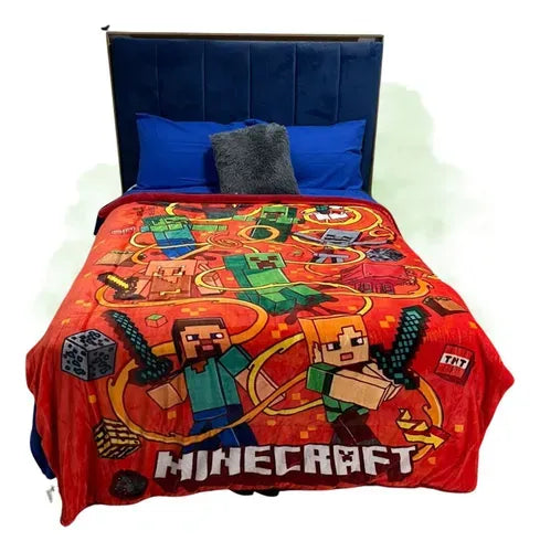 Cobertor de Borrega Minecraft Fight