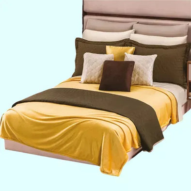 Cobertor Ultra Suave Ligero Mostaza