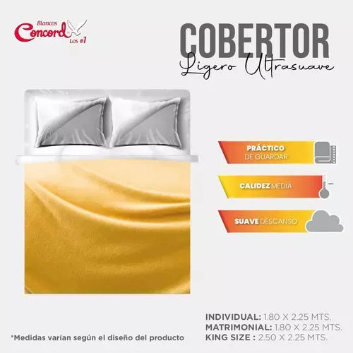 Cobertor Ultra Suave Ligero Mostaza