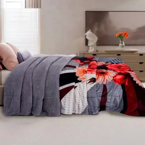 Pack de 2 Cobertores Premium Borrega Matrimonial