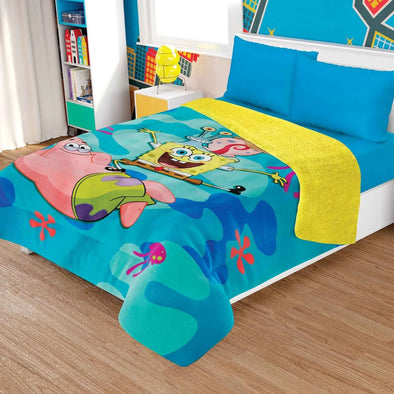 Cobertor Con Borrega Nickelodeon Bob Amigos