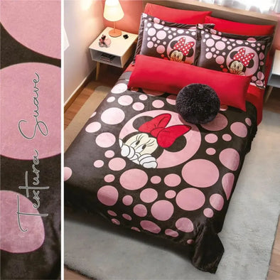 Cobertor Ultra Suave Ligero Minnie Black