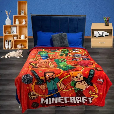 Cobertor de Borrega Minecraft Fight