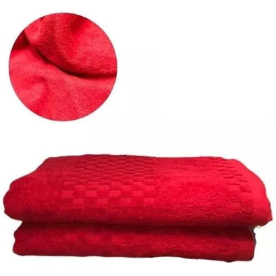 Toalla Medio Baño 100% Algodón Rojo
