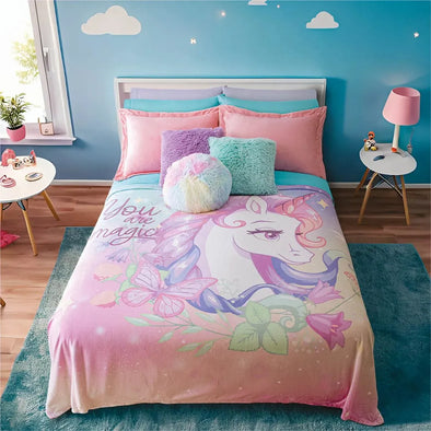 Cobertor ULTRA Suave+Cortinas Rosas