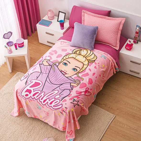Cobertor Ultra Suave Ligero Barbie Fashion