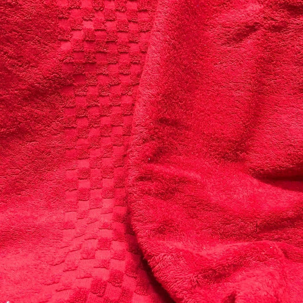 Toalla Medio Baño 100% Algodón Rojo