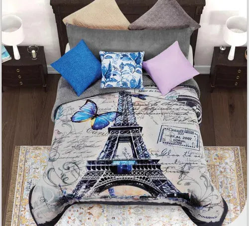 Pack de 2 Cobertores Premium Borrega Matrimonial