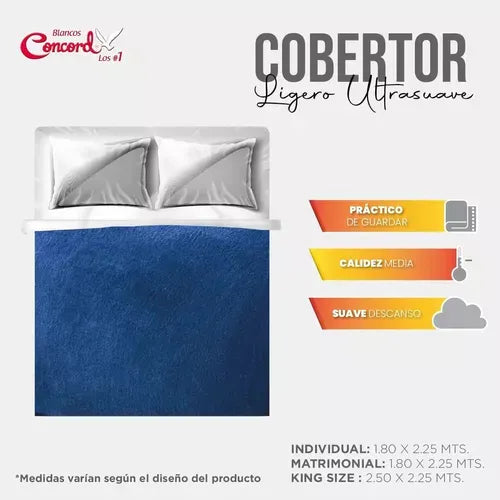 Cobertor Ultra Suave Ligero Marino