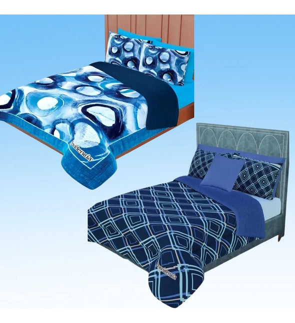 Pack de 2 Cobertores Premium Borrega Matrimonial