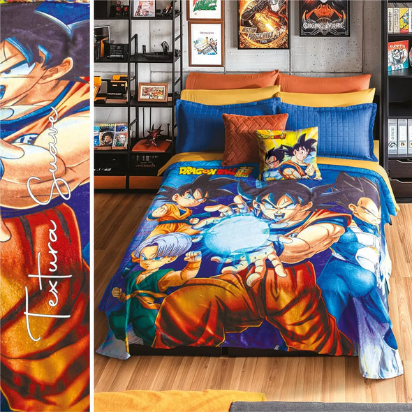 Cobertor Ultra Suave Ligero Dragon Ball Team