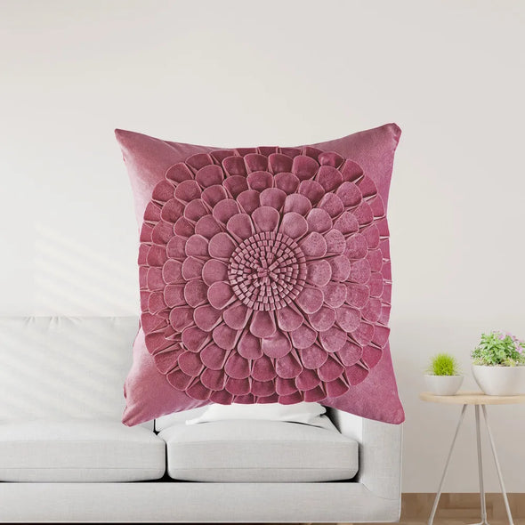 Funda Tufted Crisantemo Berry
