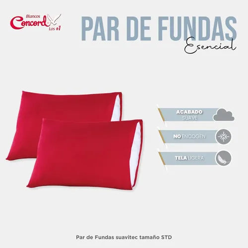 Par De Fundas Esencial Rojo