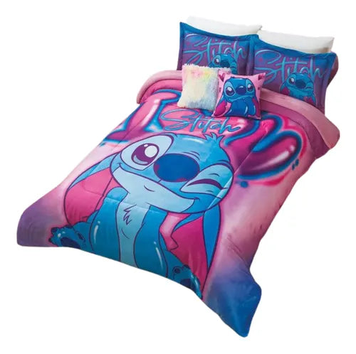 Cobertor Con  Borrega Stitch Amore