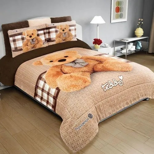 Cobertor Con Borrega Serenity Matrimonial Del Osito Teddy