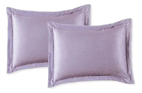 Par De Fundas Velvet Lavanda