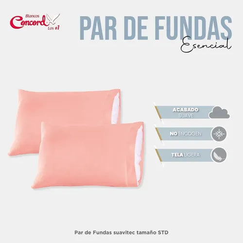 Par De Fundas Esencial Deep Rose