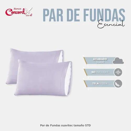 Par De Fundas Esencial Lavanda Light