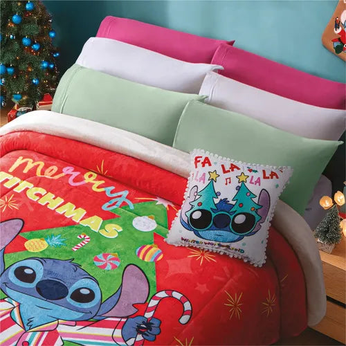 Cobertor Con  Borrega Stitchmas