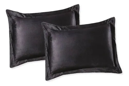 Par De Fundas Velvet Negro