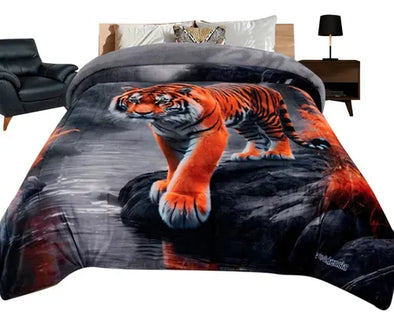 Cobertor de Borrega Serenity Jumbo Tigre Místico