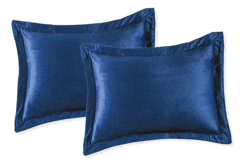 Par De Fundas Velvet Marino
