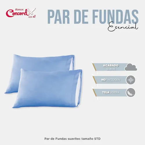 Par De Fundas Esencial Azul