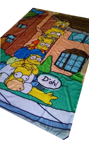 Cobertor Con Borrega Disney The Simpson