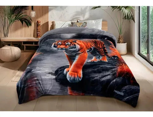 Cobertor de Borrega Serenity Jumbo Tigre Místico